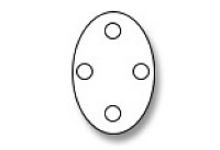 Овал вертикально 4 отверстия