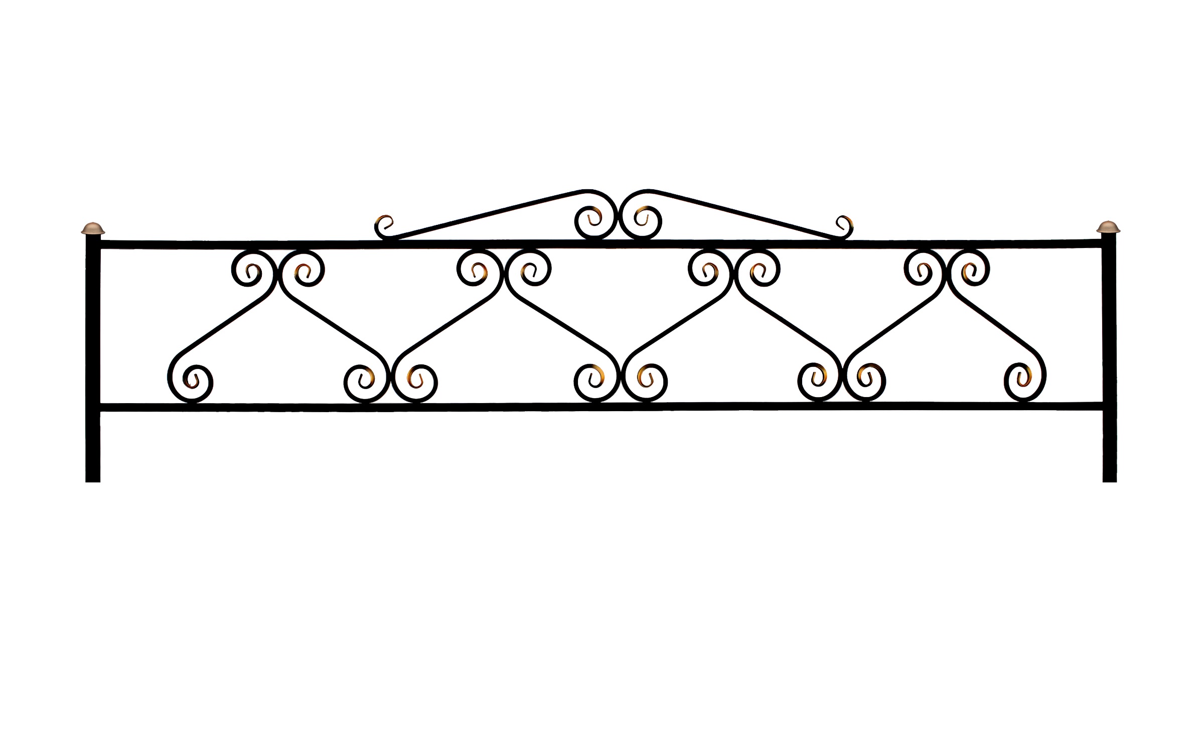 Ограда Вензель трубный с навершием